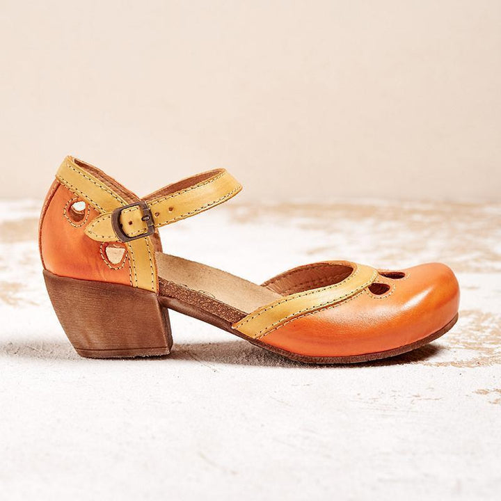 Celora | Low Heel Leather Sandals