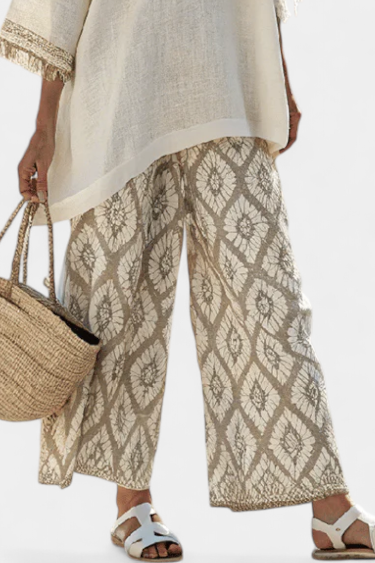 Sophisticated Top & Casual Pants Set