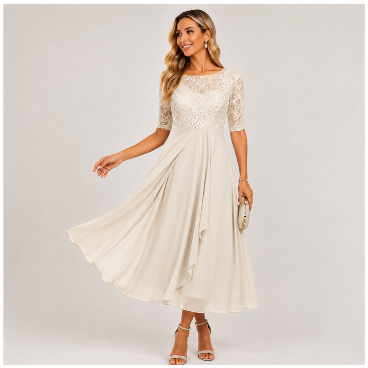 Zaria – The Flattering Lace Midi Dress