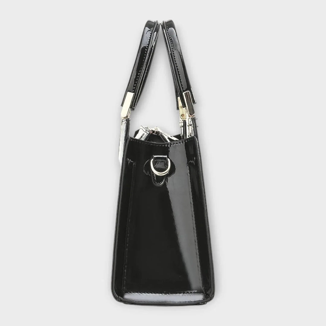 Olivia - Glossy Crocodile Pattern Handbag