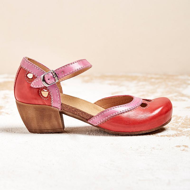 Celora | Low Heel Leather Sandals