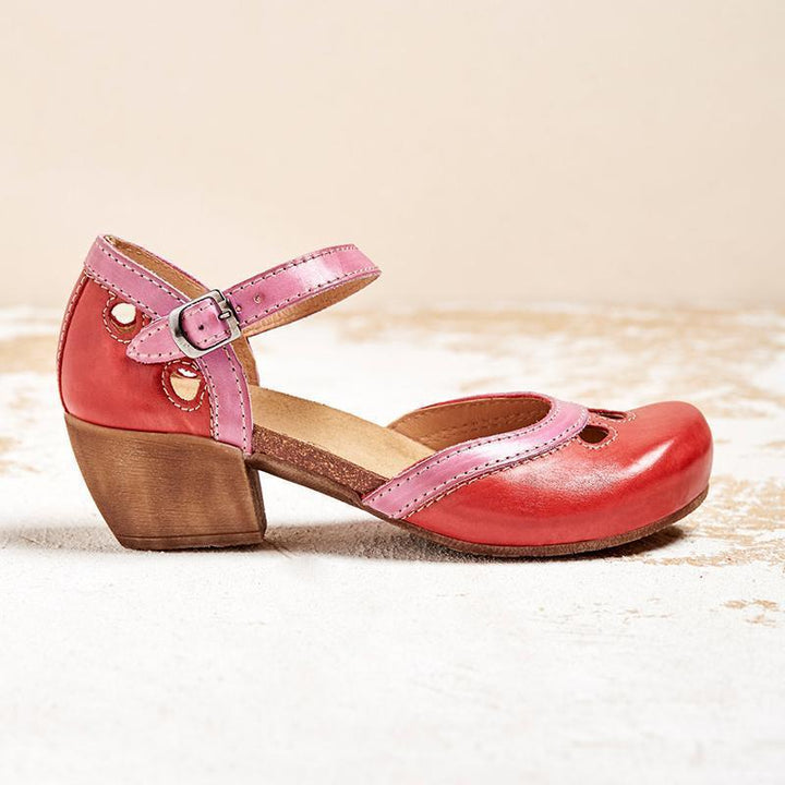 Celora | Low Heel Leather Sandals