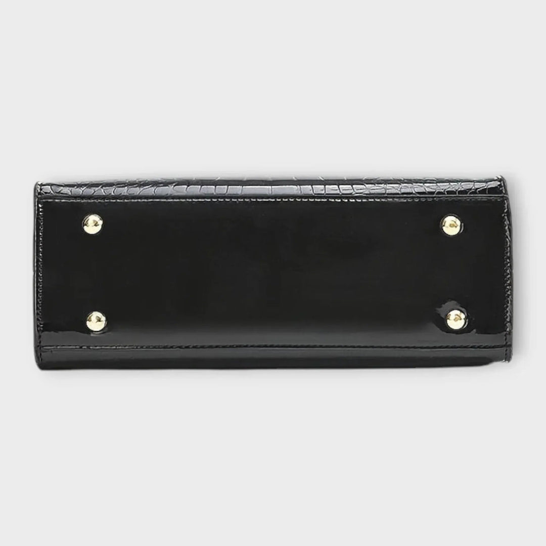 Olivia - Glossy Crocodile Pattern Handbag