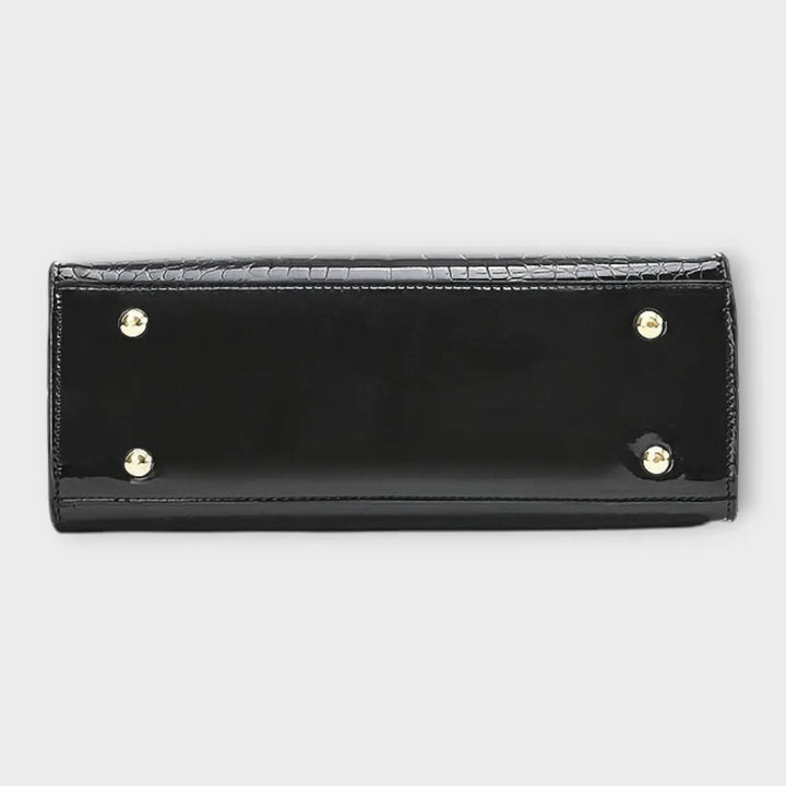 Olivia - Glossy Crocodile Pattern Handbag