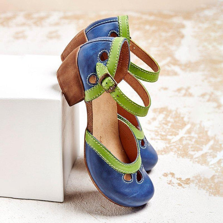 Celora | Low Heel Leather Sandals