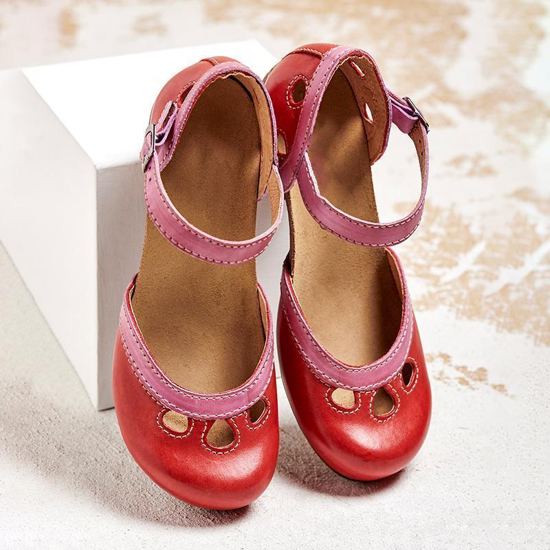 Celora | Low Heel Leather Sandals